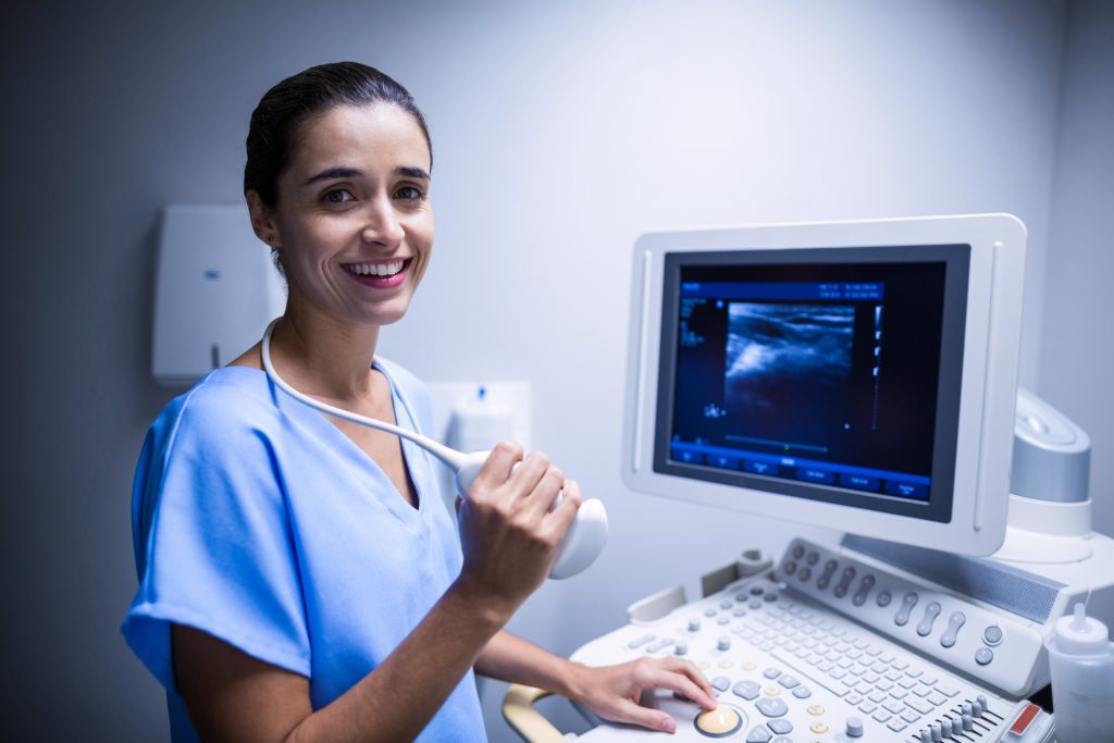 nurse using ultrasonic device 1